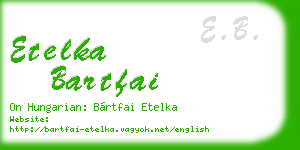 etelka bartfai business card