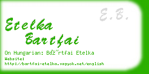 etelka bartfai business card